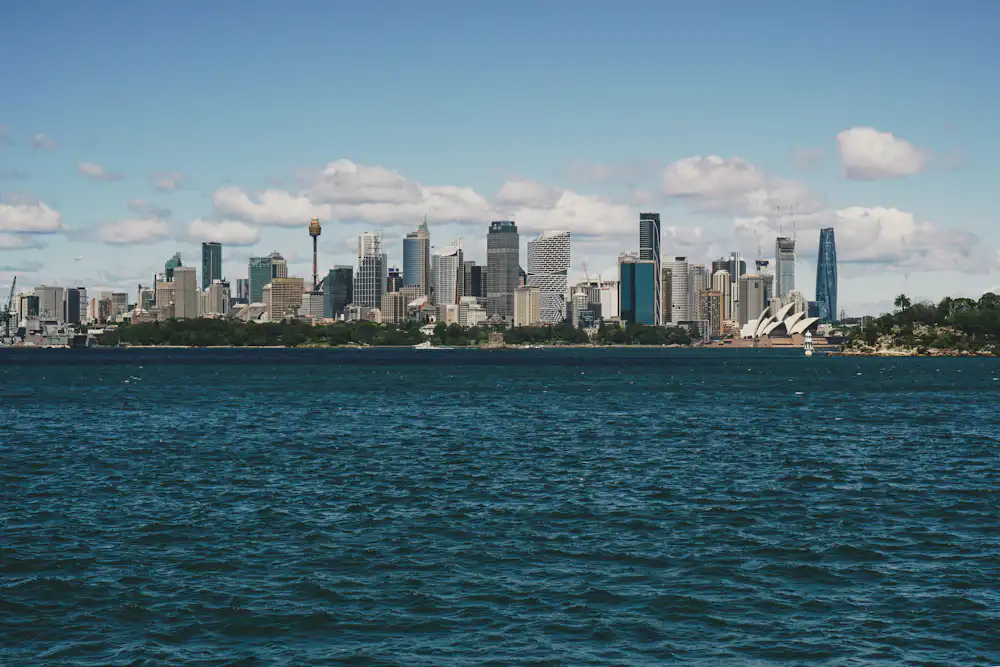 Sydney harbour skyline viewed across the water